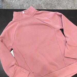Fabletics Rose Pink Mock Neck Pullover Sweater